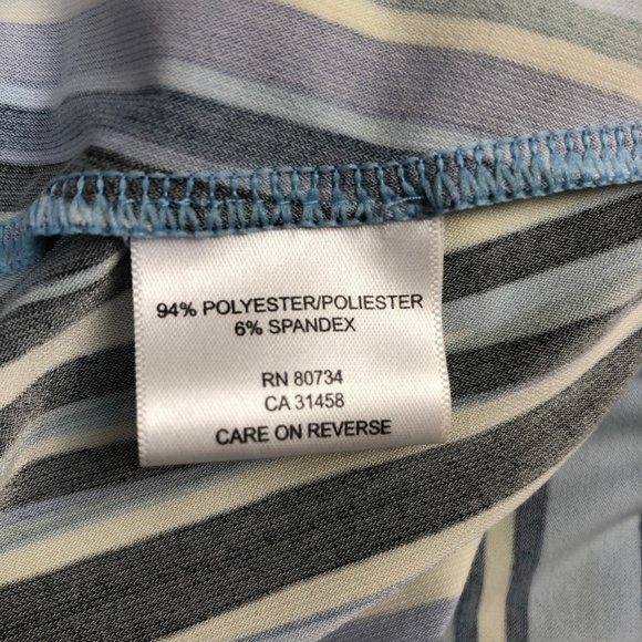 BCBGMaxAzria Blue Stripe Wrap Dress XS EUC - Picture 8 of 8